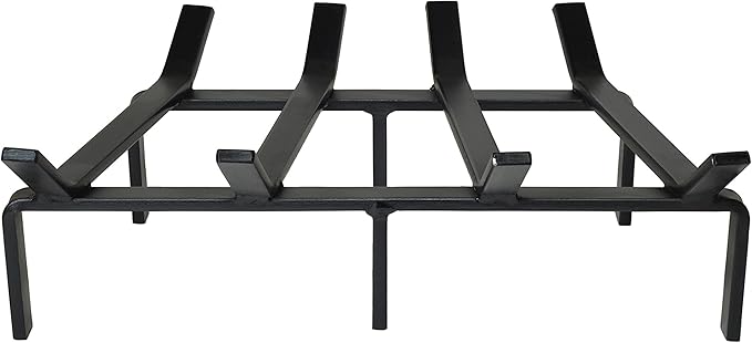 SteelFreak Heavy Duty Steel Fireplace Grate - Made in The USA (15 Inch)