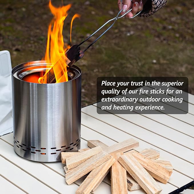 Mini Fire Stick, 4'' Kiln-Dried Pine Great Firewood for Wood Stoves, Tabletop Fire Pit, BBQ Grill, Pizza Oven, Solo Stove Accessories, BBQ Accessories, 2 lb Box