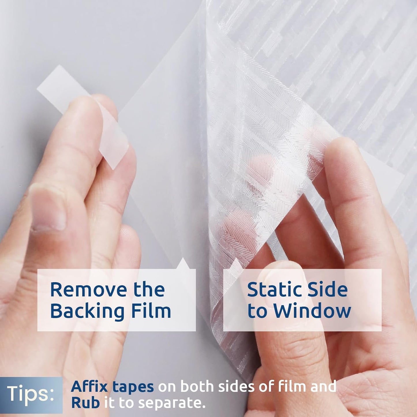 rabbitgoo Window Privacy Film, No Glue Frosted Glass Film, Static Cling UV Blocking Non Adhesive Reusable Heat Control Window Vinyl Clings for Home, Office, Frosted Silk, 35.4 x 157.4 Inches