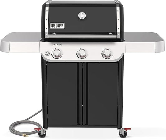 Weber Genesis E-315 Natural Gas Grill for Outdoor Cooking, 3 Burners, Black