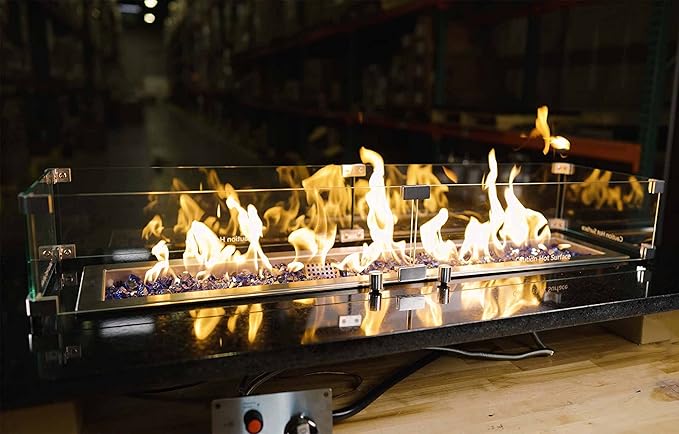 Celestial 41.25" x 11" x 6" Wind Guard, fits The Celestial 36” x 6” Fire Pit Burner Pans