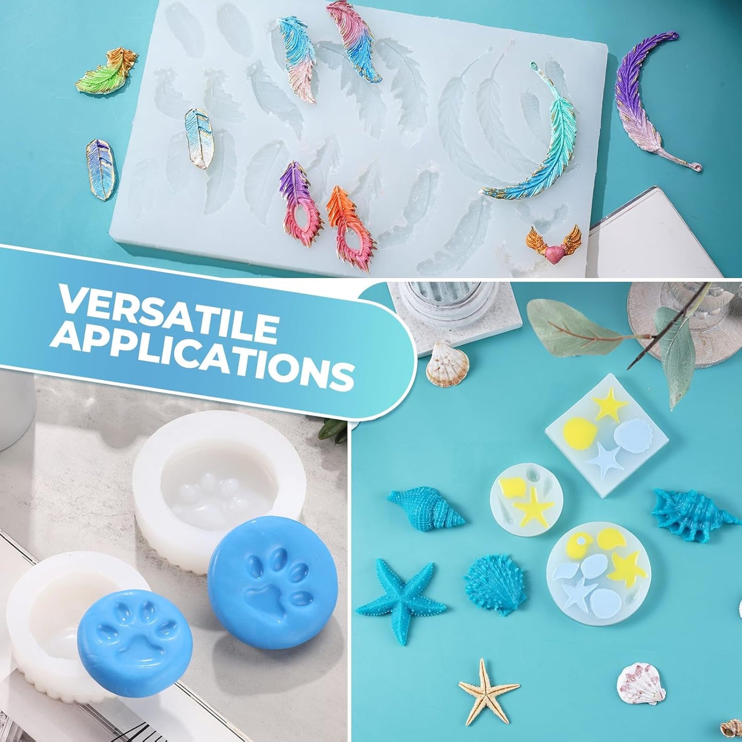 LET'S RESIN Silicone Mold Making Kit Liquid Silicone Rubber 140oz/1 Gallon Translucent Clear Mold Making Silicone-Mixing Ratio 1:1-Molding Silicone for Resin Molds,Silicone Molds Maker DIY Making