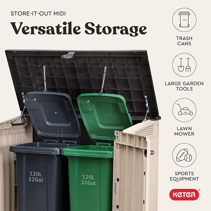 Keter Store-It-Out MIDI Outdoor Resin Horizontal Storage Shed