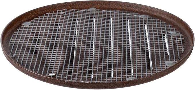 Square Ventilation Grille / 5" Inch Inside Measurement/Brown Metal Air Vent Louver - Inside/Outside use/Ø 5.25" Inch Outer Measurement
