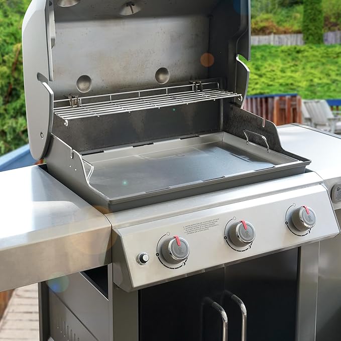 Stanbroil Stainless Steel Flat Top Griddle, Full-Size Griddle Insert for Weber Genesis II and Genesis II LX 300 Series Gas Grill