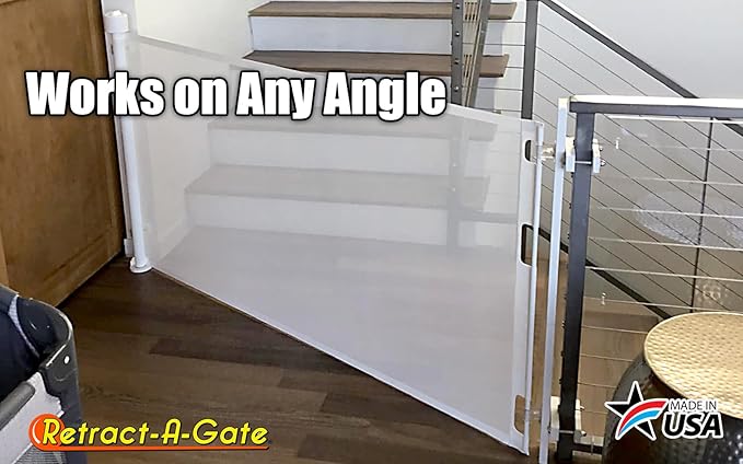 Retract-A-Gate 72" White: The Original and only Made in USA Retractable Baby, Dog, & Cat Gate