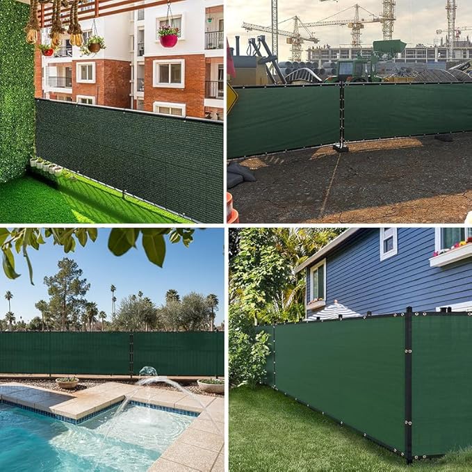 Privacy Fence Screen 3Ft X 196Ft Heavy Duty Outdoor Fencing Panels Windscreen Mesh Fabric Shade Net, 90% Visibility Blocking, Cable Zip Ties Included