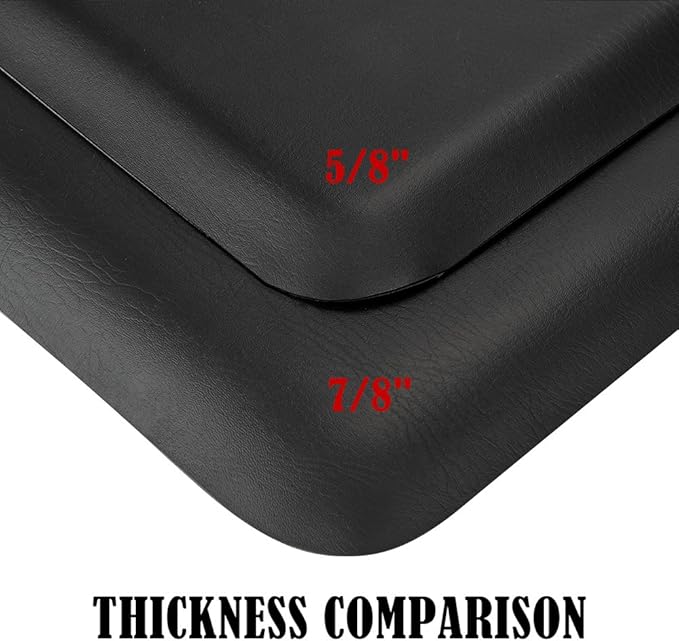 3' x 5' Salon Anti Fatigue Mat for Hair Stylist 7/8'' Thick, Rectangle Comfort Barber Shop Beauty Floor Mats Under Styling Chair