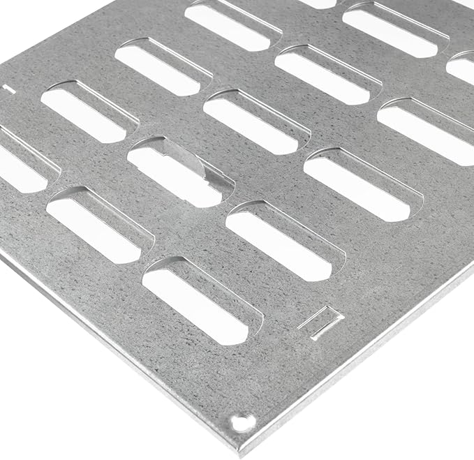 Repa Market 16" x 8" Inch (Outer Dimensions) Galvanized Adjustable Air Vent Cover - Galvanized Steel HVAC Air Vent Register - Heating, Cooling Toe Kick Vent Cover - Wall, Ceiling Intake Air Grille