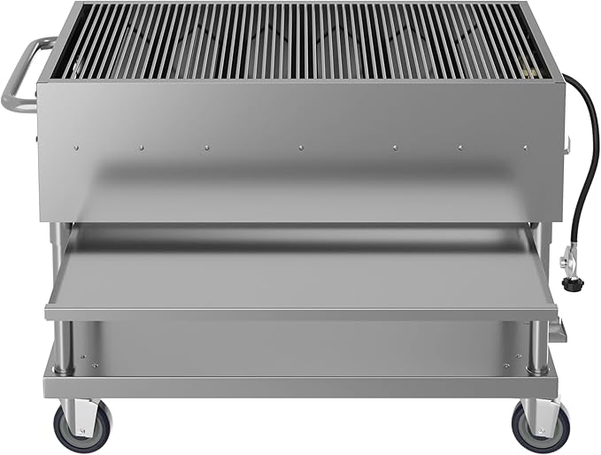 48 in. Commercial Mobile Outdoor Grill Stainless Steel, ETL Listed in Stainless-Steel (KM-CGM-48)