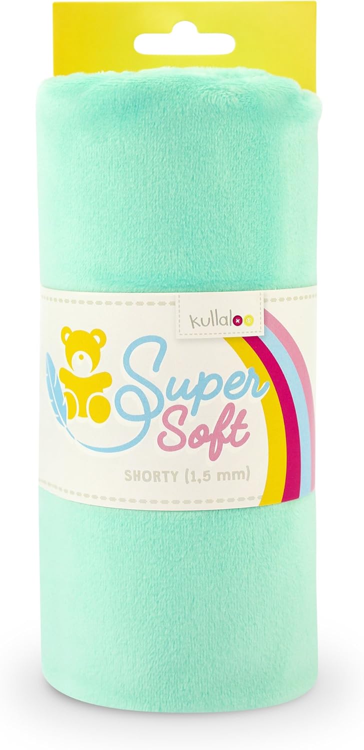 kullaloo Plush Fabric | Solid Mint Minky Fabric for Sewing | Super Soft Cuddle Material | 39.5x29.5 | Plushies, Baby Blankets, Pillows, Dog Beds, Cat Beds, Beanies, Baby Accessories, Apparel & More