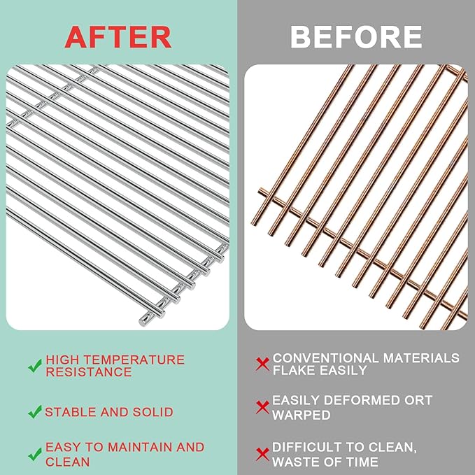 7620 Flavorizer Bars & 7528 Grill Grates for Weber Genesis 300 SER Gas Grill, Grill Parts for Webber Genesis E-310 S-310 E-320 S-320 E-330 S-330 EP-310 CEP-310 CEP-320 EP-320 CEP-330 EP-330
