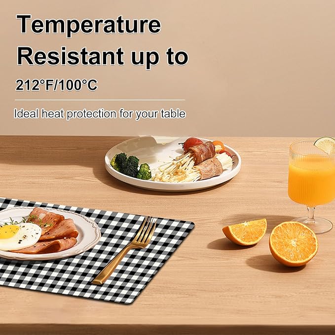 Lattice Placemats Set of 4 - Abstract Leather Heat Resistant Placemats for Dinner Table, Non-Slip Waterproof Oil-Proof Washable Reusable Placemat for Indoor Outdoor Kitchen Decor, 15.75In*11.81In