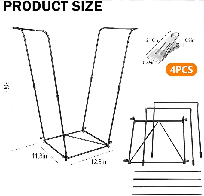 Metal Trash Bag Holder - Garbage Bag Holder Frame Holds 30-45 Gallon Bags-Multi-Use Outdoor Leaf Bag Stand for Yard Camping Garden Lawn Party Supplies (1 Pcs)