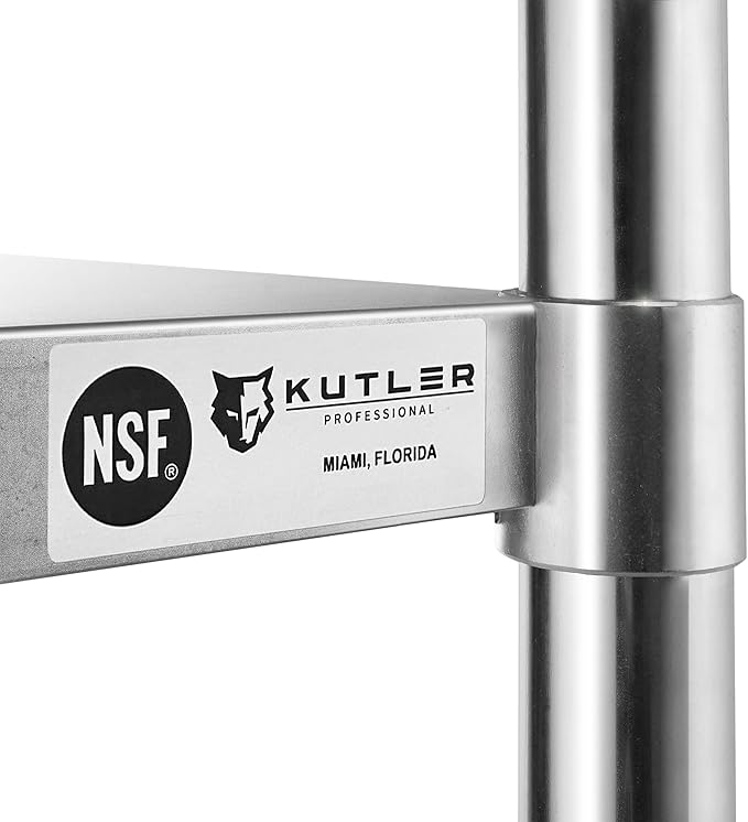 KUTLER Stainless Steel Table 30 x 12 Inches, NSF Heavy Duty Commercial Kitchen Prep and Work Table with Undershelf for Restaurant, Hotel, Home