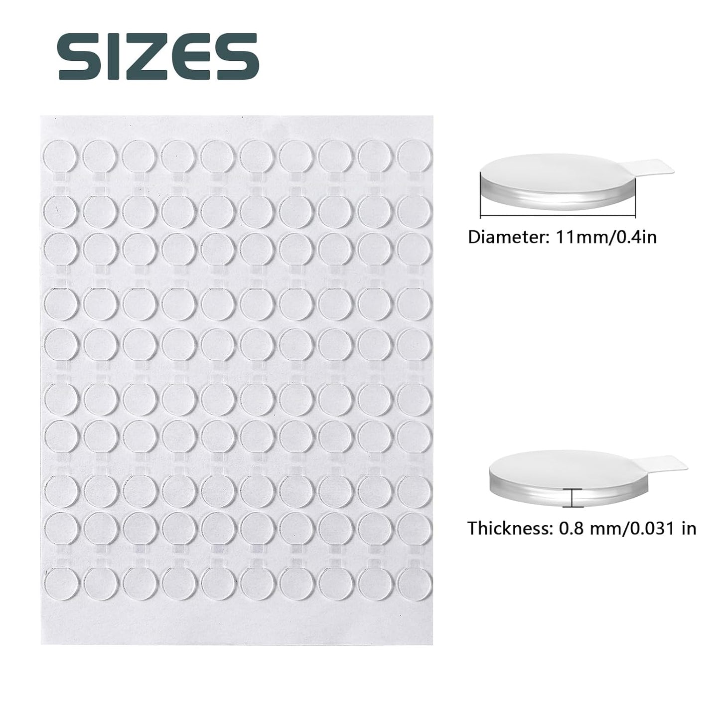 Adhesive Stick dots Two-Sided Sided Mounting Putty Stick Tack for Wall Hanging Crafts Balloons Festival Party Decorations,Clean Removable(0.4"*0.4"-1000)