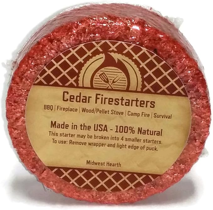 Midwest Hearth Cedar Fire Starters (36 Pack - Up to 144 Fires) Made in USA