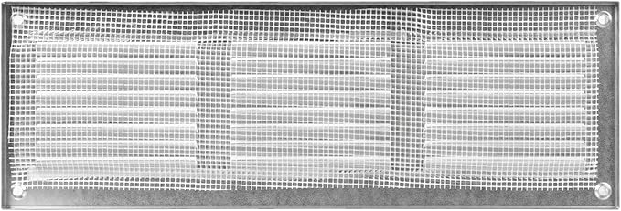 Repa Market 12x4 Inch Air Vent Cover/Galvanized Steel Louvered Grill Cover with Mesh Screen/Wall or Ceiling Vent/Durable Flush Mount HVAC Register for Indoor and Outdoor Ventilation