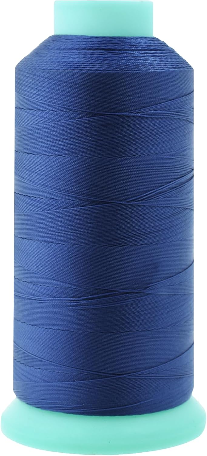 Mandala Crafts Bonded Nylon Thread Denim Heavy Duty Sewing Threads - 1500 YDs Size 69 210D T70 Tex 70 Thread for Leather Jeans Weaving Outdoor Marine Upholstery Threads