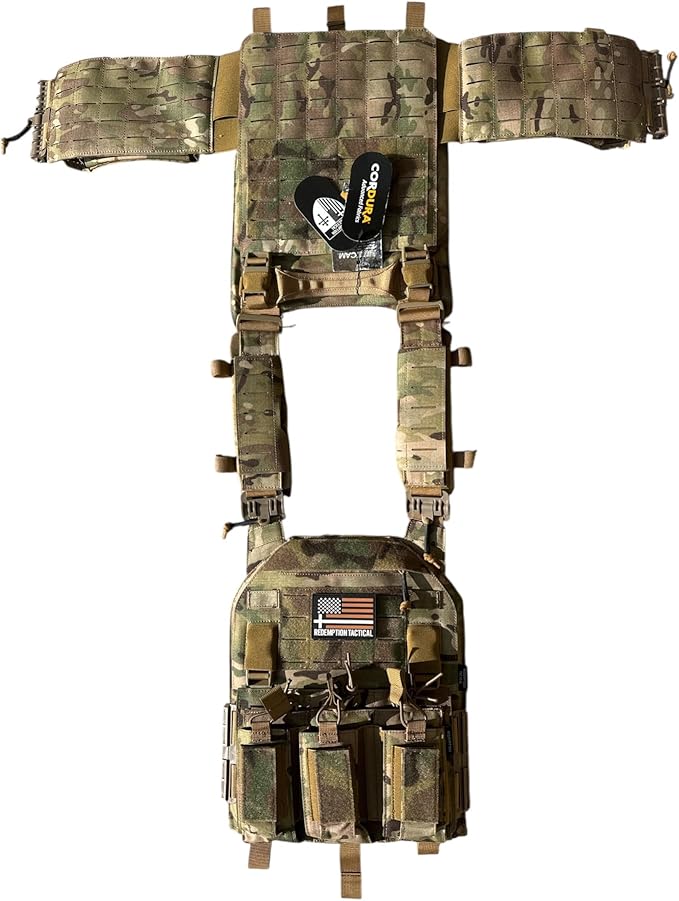 Redemption Crusader 2.0 Molle Quick Release Buckles Airsoft Vest With Adjustable Size Sides And Triple Pouch