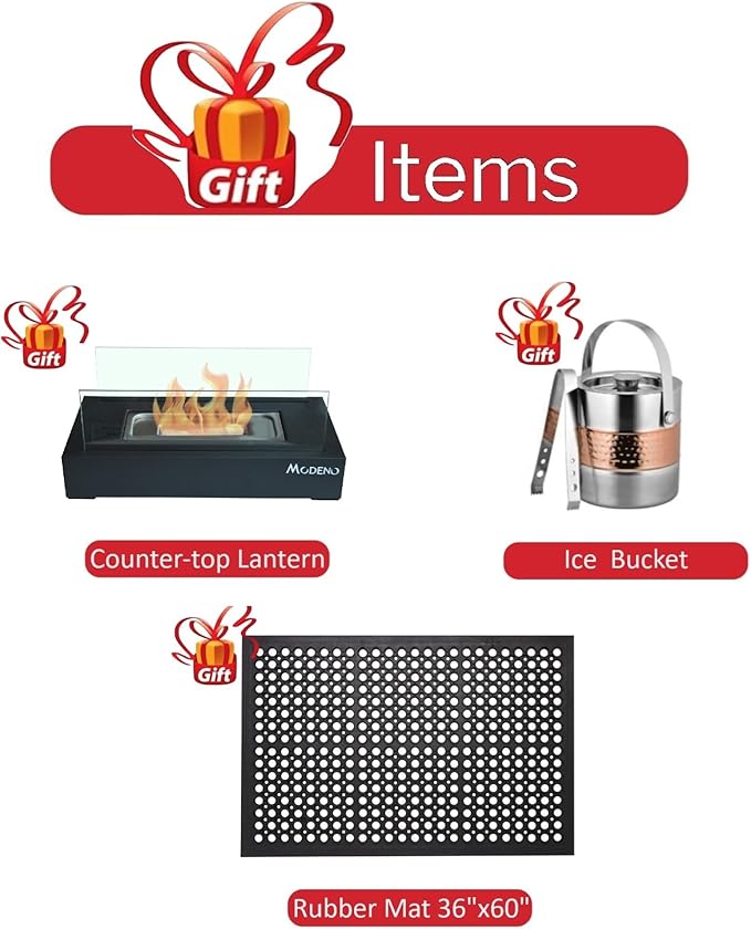 Elementi+ | Bundle Monte Carlo Gas Fire Pit Cast Concrete 60" Rectangular Fire Table | Electronic Ignition | Canvas Cover, Fire Glass and Burner Lid Included | Light Gray | Natural Gas