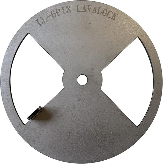 LavaLock® Smoker Pinwheel bbq air damper pit grill vent, STEEL 4 6 8 12 (6" diameter)