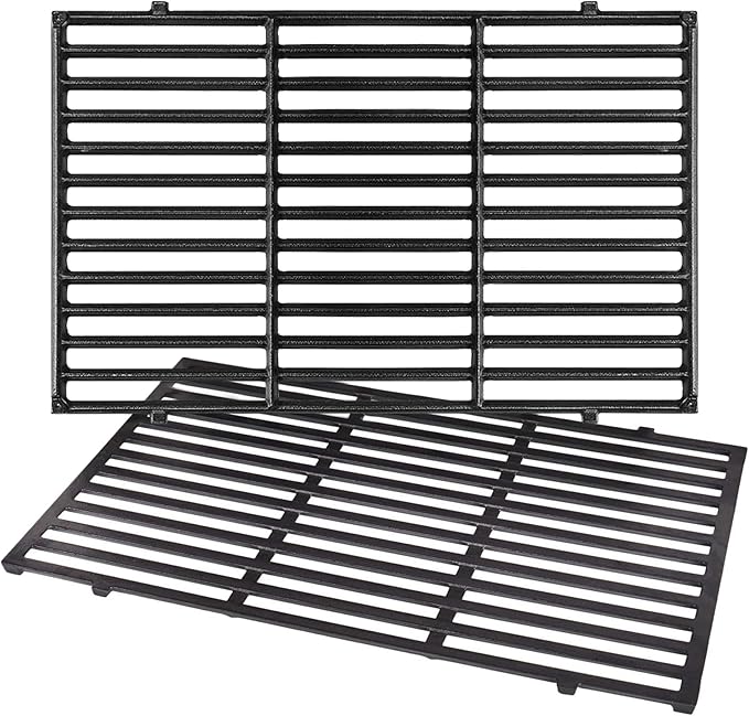 7524 Grill Grates Replacement for Weber Genesis 300 series,Genesis E310 E320 E330 S310 S320 S330 Gas Grill,19.5" x 12.9" Porcelain-Enameled Cast-Iron Cooking Grates for Weber Parts 7524 & 7528,2-Pack