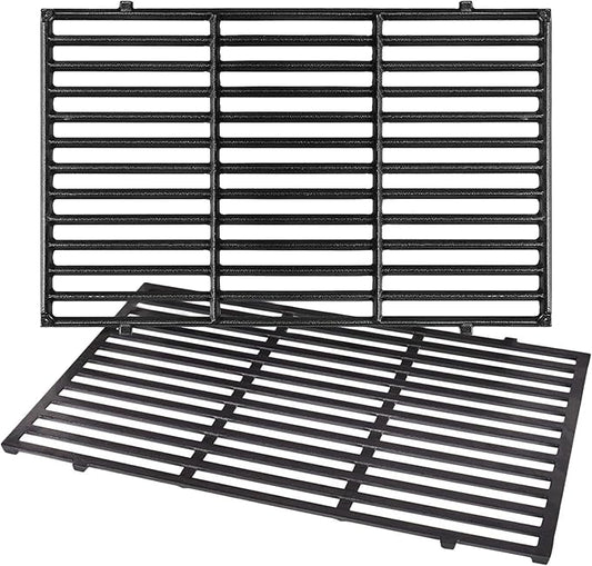 7524 Grill Grates Replacement for Weber Genesis 300 series,Genesis E310 E320 E330 S310 S320 S330 Gas Grill,19.5" x 12.9" Porcelain-Enameled Cast-Iron Cooking Grates for Weber Parts 7524 & 7528,2-Pack