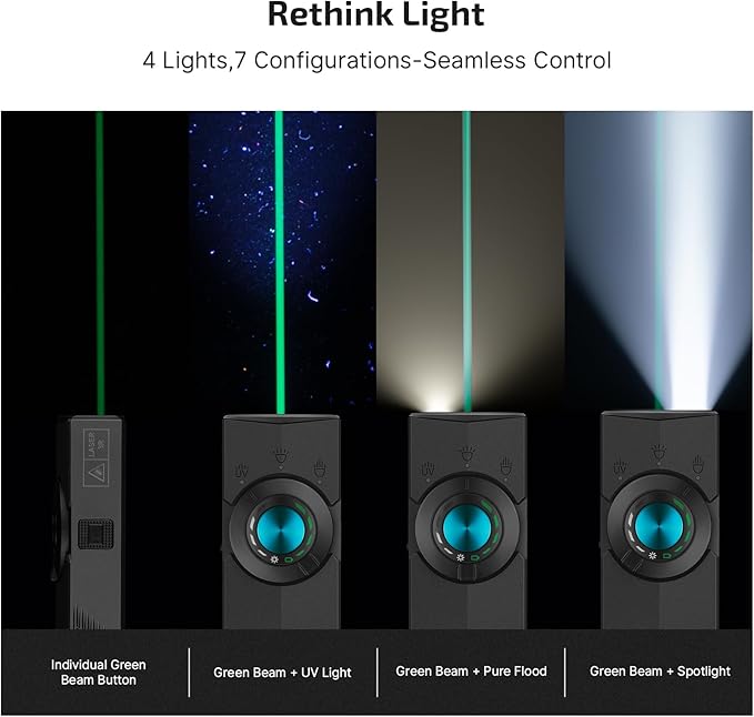 OLIGHT ArkPro EDC Flat Flashlight Rechargeable with Green Beam, UV and White LED,1500 Lumens USB-C Pocket Camping Flashlight, Spotlight Floodlight for Outdoor Emergency Working (Black NW)