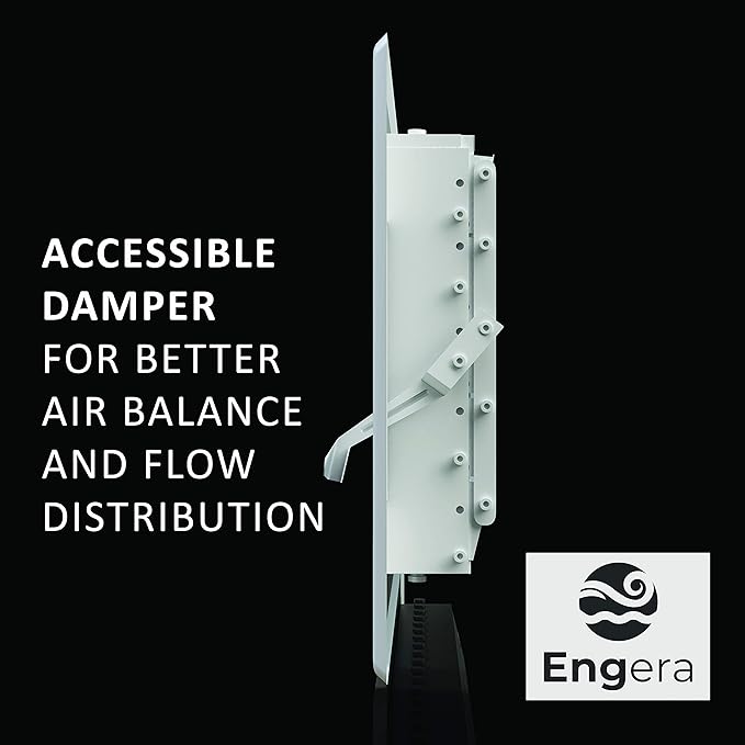 Engera Adjustable Double Deflection HVAC Air Register-Supply Air Diffuser Air Vent Register-Heating/AC Vent Cover-Wall Register 14x6"Duct [16x8"Face]