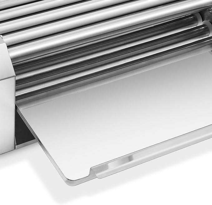 Olde Midway Electric 24 Hot Dog 9 Roller Grill Cooker Machine with Cover 1200-Watt - Commercial Grade