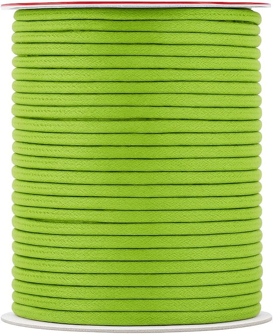 Mandala Crafts 2mm 109 Yards Yellow Green Cotton Waxed Cord for Jewelry Making Bracelet Cord Waxed String - Beading String Thread Jewelry Cords for Necklaces String