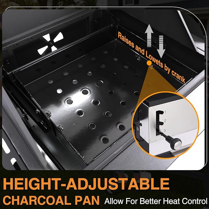 Propane Gas and Charcoal Grill Combo | Griddle Grill with Side Burner | BBQ Grills 2-in-1 | 41,500 BTU Output, 673 SQ IN Cooking Area Perfect for Outdoor Events & Backyard Barbecue