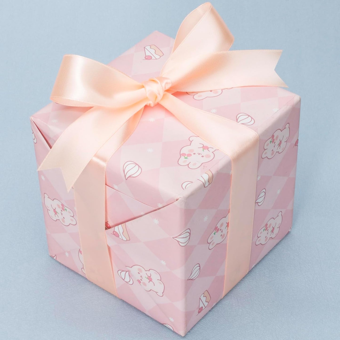 1 Inch Peach Solid Satin Ribbon, 50 Yards Craft Fabric Ribbon for Gift Wrapping Floral Bouquets Wedding Party Decoration