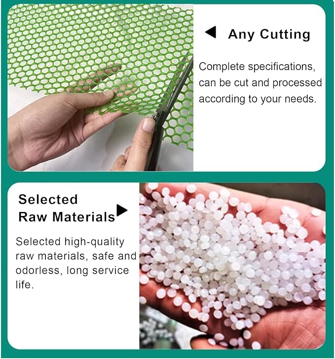 Plastic Wire Mesh Fence 39.3 Inches Wide Safety Fence Roll Balcony Protection Net Fencing Multi-Use Decorative Barrier for Chicken, Snow, Poultry, Patio, Garden, P(Size:1x20M - Mesh 1.8cm,Color:Green)
