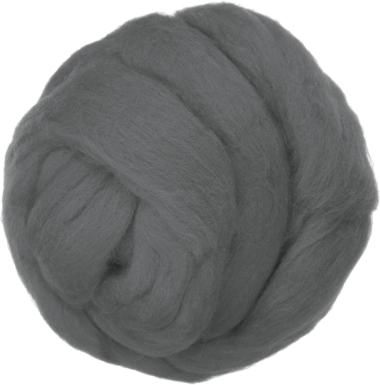 PATIKIL Wool Roving Yarn, 250G/8.8OZ Felting Wool Pure Roving Yarn, Gray