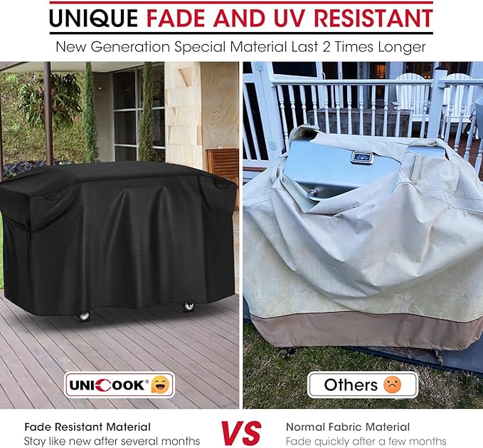 Unicook 5482 Griddle Cover for Blackstone 36 Inch Cooking Station with Hood, Unique UV Resistant Waterproof Vinyl with Polyester Lining, Outdoor Flat Griddle Grill Cover for Blackstone 1899, 1902