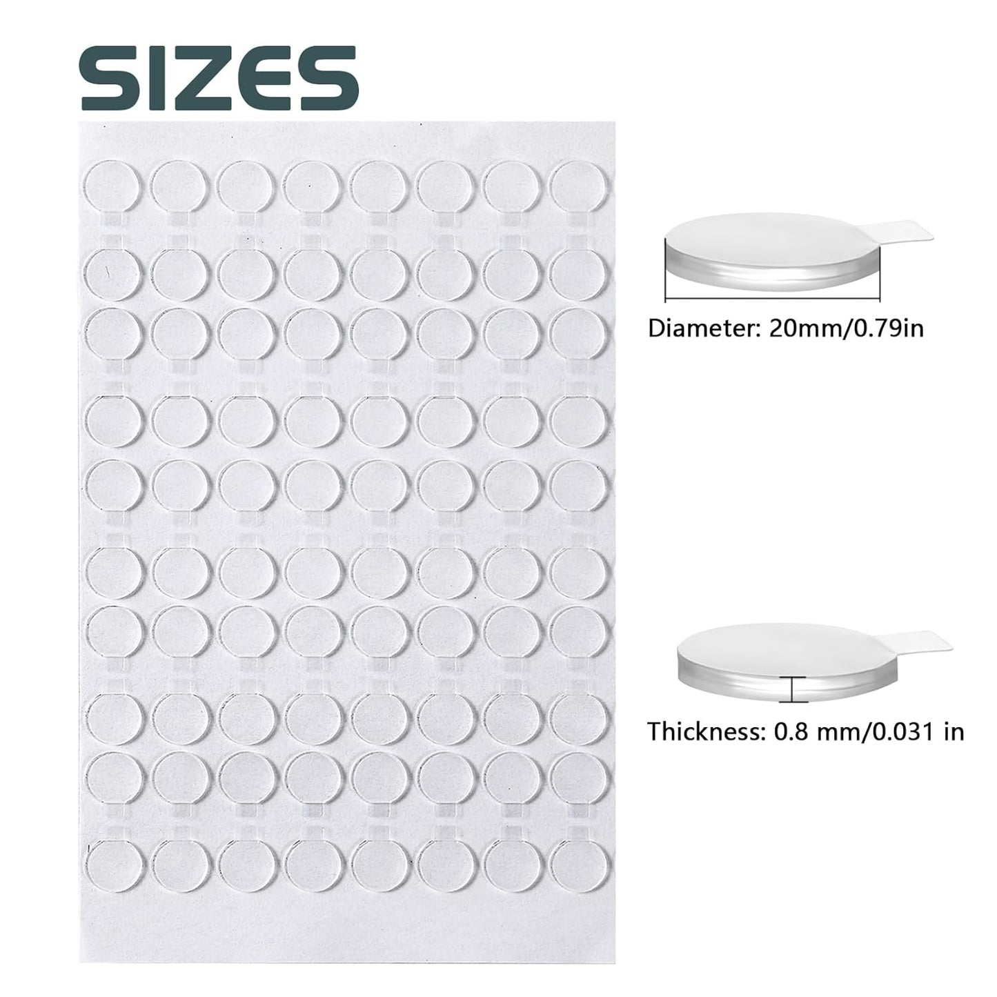 Adhesive Stick dots Two-Sided Sided Mounting Putty Stick Tack for Wall Hanging Crafts Balloons Festival Party Decorations,Clean Removable(0.79"*0.79"-660)