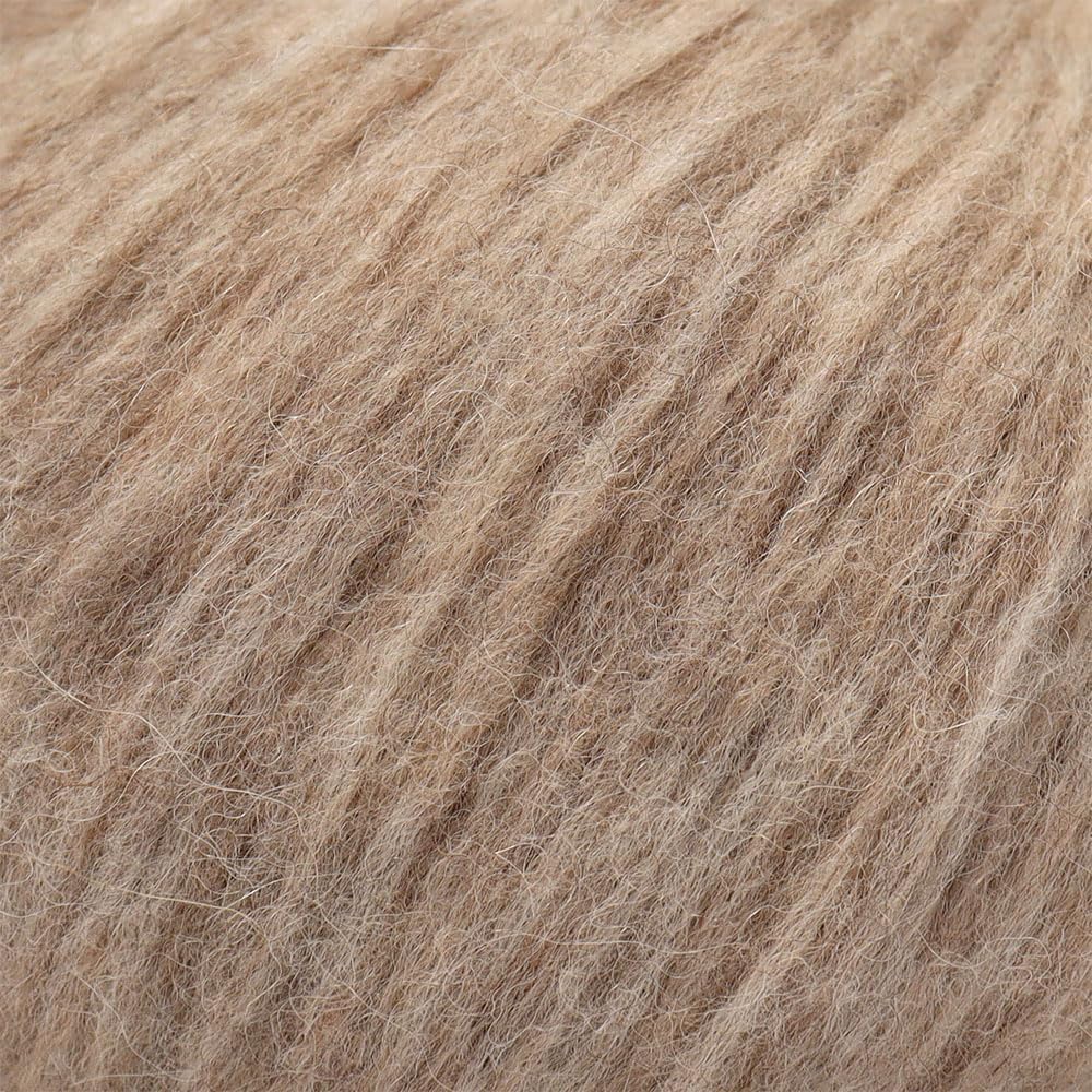 Pullu - Baby Alpaca Merino Wool Yarn Set of 3 Skeins (150 Grams) Worsted Weight - Sourced Directly from Peru - Heavenly Soft and Perfect for Knitting and Crocheting (Heather Beige)