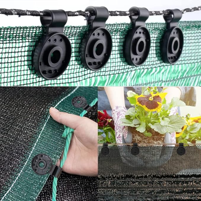 30 PCS Shade Cloth Heavy Duty Lock Grip, Shade Cloth Plastic Clips, Greenhouse Shade Cloth Fix Clamp, Windproof Awning Clamp Grip for Garden Netting, Anti Bird Netting, Sun Shade Net