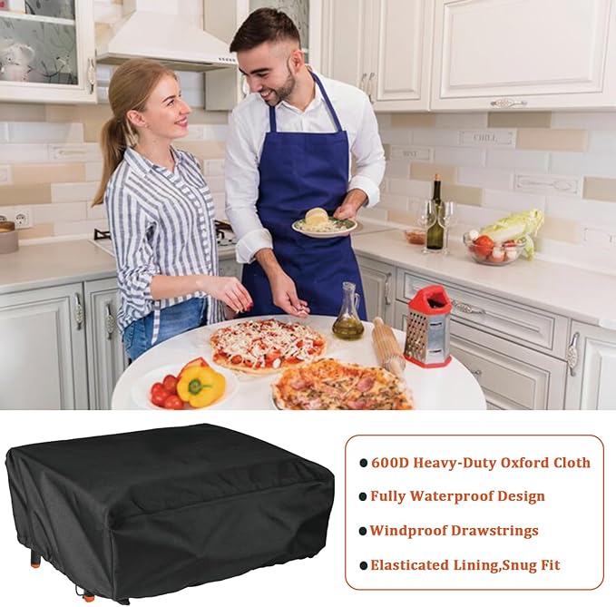 Pizza Oven Cover for Blackstone 2238 2379 Leggero Tabletop Pizza Oven, Heavy-Duty Waterproof Portable Outdoor Grill Cover for Blackstone 5967 Table Top Accessory