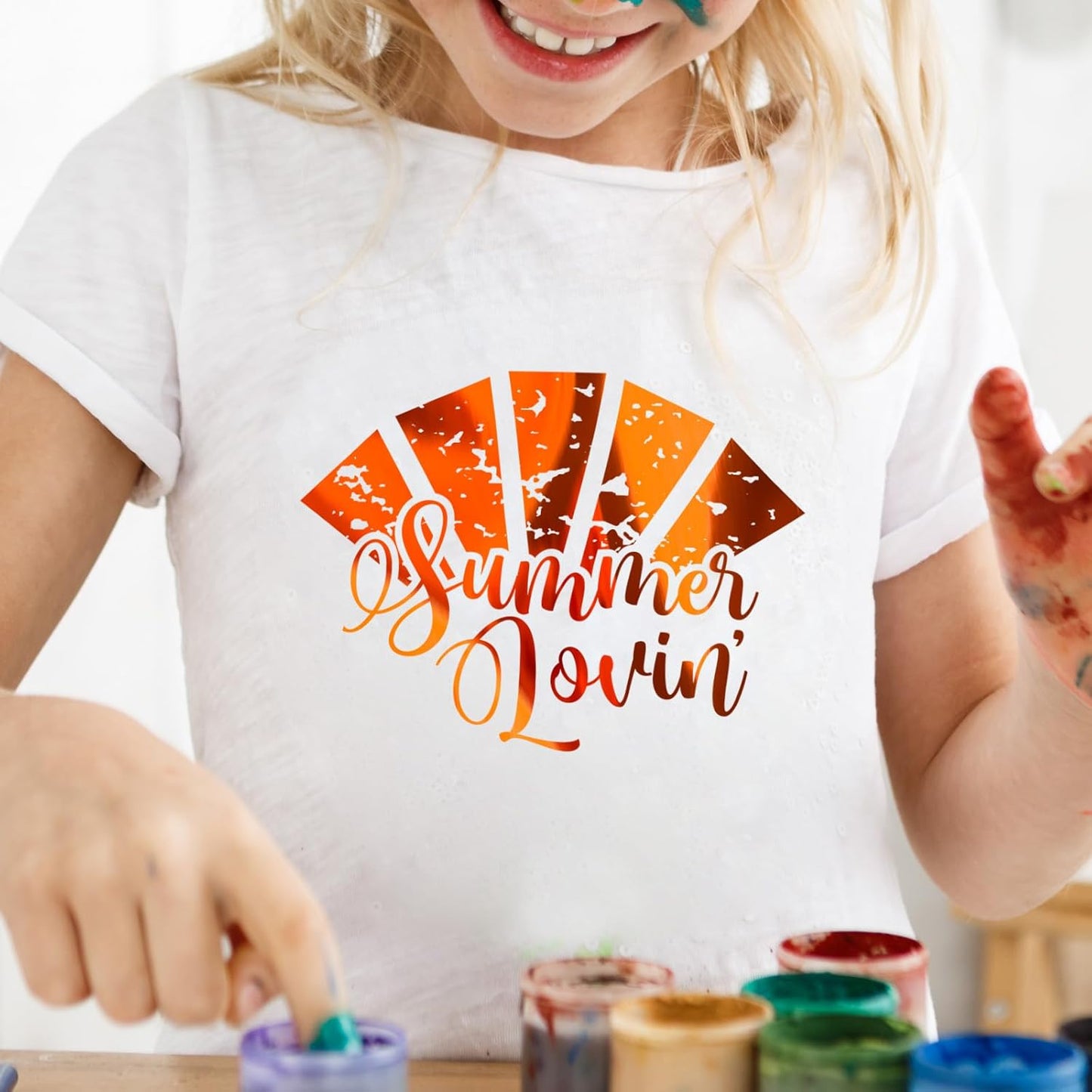 VINYL FROG Metallic Foil HTV Vinyl Roll 12" x5ft Orange Chrome Heat Transfer Vinyl Iron on Vinyl Easy to Cut & Weed DIY Heat Press Design for T-Shirts