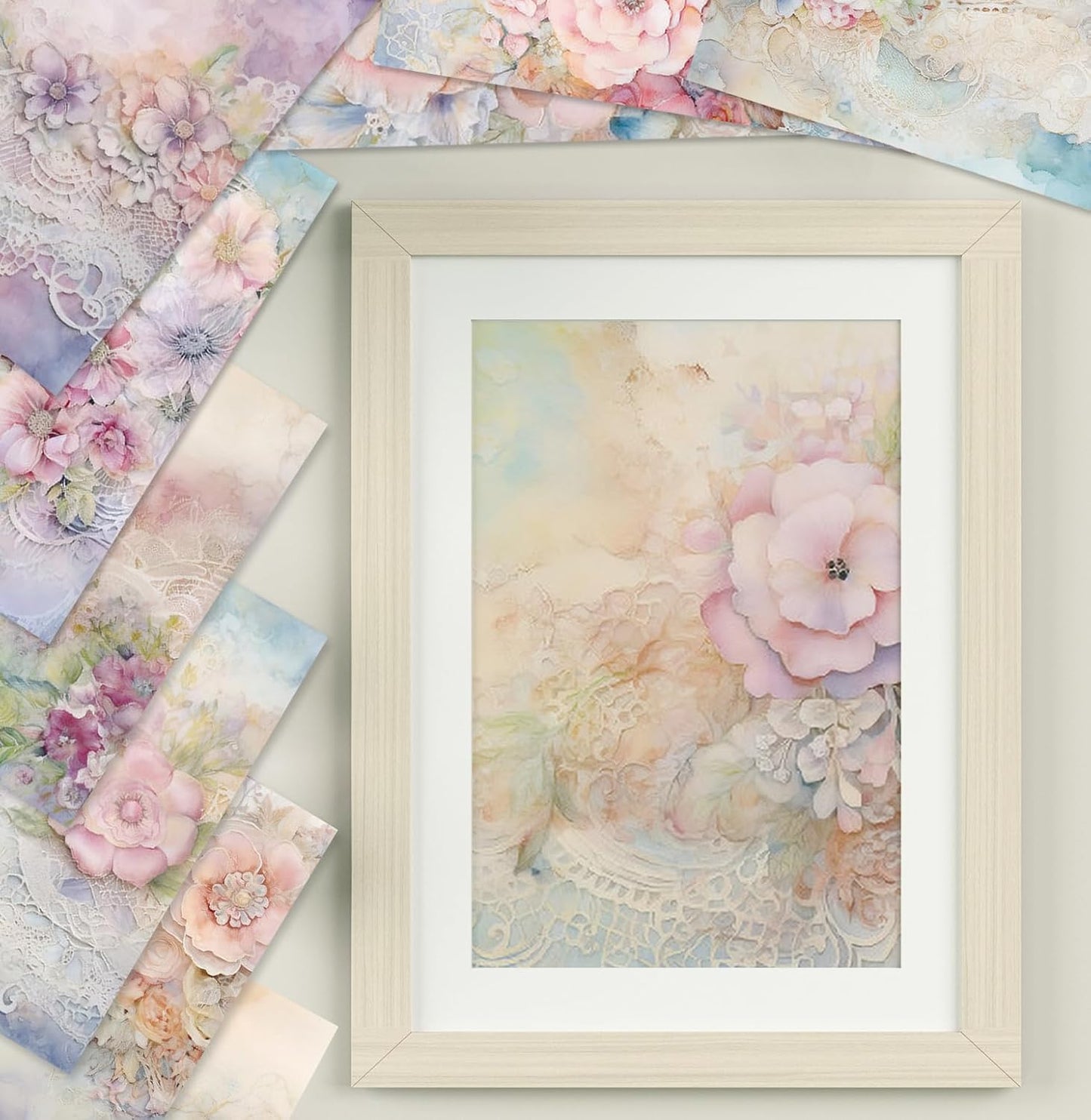 YASMEN 24 Sheets Scrapbook Paper Pads, 6X6 Single-Sided Cardstock Paper, Decorative Craft Paper, Flowers Pattern Paper Pack, DIY Decopodge Papers, Journal Scrapbooking Supplies, Card Making Supplies