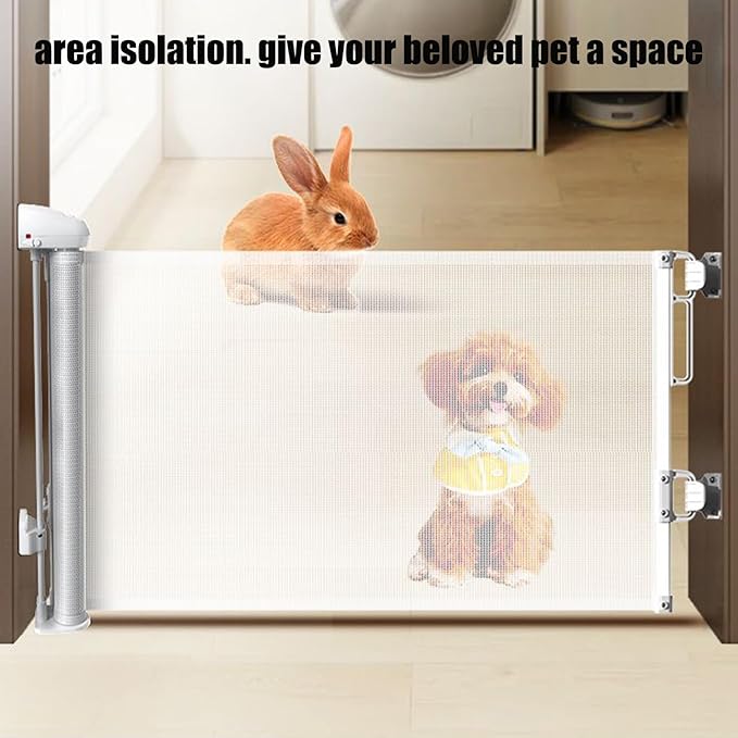 Entryway Blocker, Foldable Animal Fence, Security Panel, Indoor Outdoor Shield, Puppy Canine Defender, Stairway Animal Guard, Home Pet Gear for Children, and Dogs Use