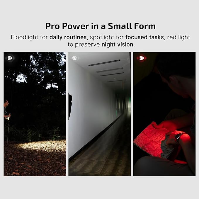 OLIGHT Oclip Pro EDC Flashlight Clip-on Light, Rechargeable 500 Lumens with Three Lighting Solutions Type-C Charging, Magnetic Flash Lights for Signaling, Cycling, Outdoor or Indoor Use(Orange)