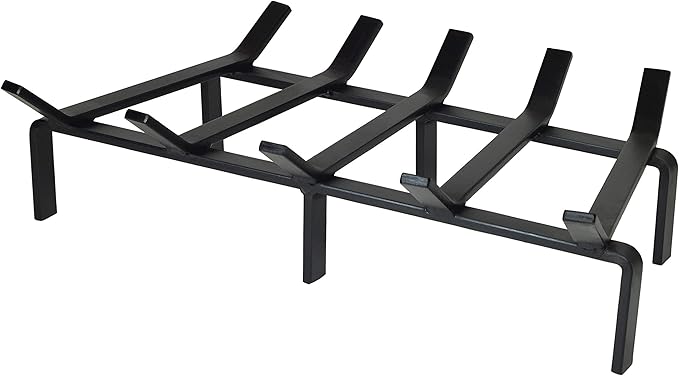 SteelFreak Heavy Duty Steel Fireplace Grate - Made in The USA (21 Inch)