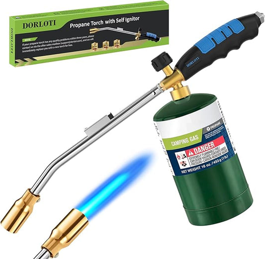 Grill Torch Charcoal Torch Lighter Campfire Starter Kitchen Torch Grill & Cooking Propane Torch Chef Blow Torch for Charcoal Starter BBQ Searing Weeding(Fuel Cylinder Not Included)