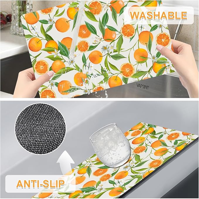 Placemats Set of 4 - Faux Leather Heat Resistant Placemats for Dinner Table, Non-Slip Waterproof Oil-Proof Washable Reusable Placemat for Indoor Outdoor Kitchen Decor, 15.75In*11.81In