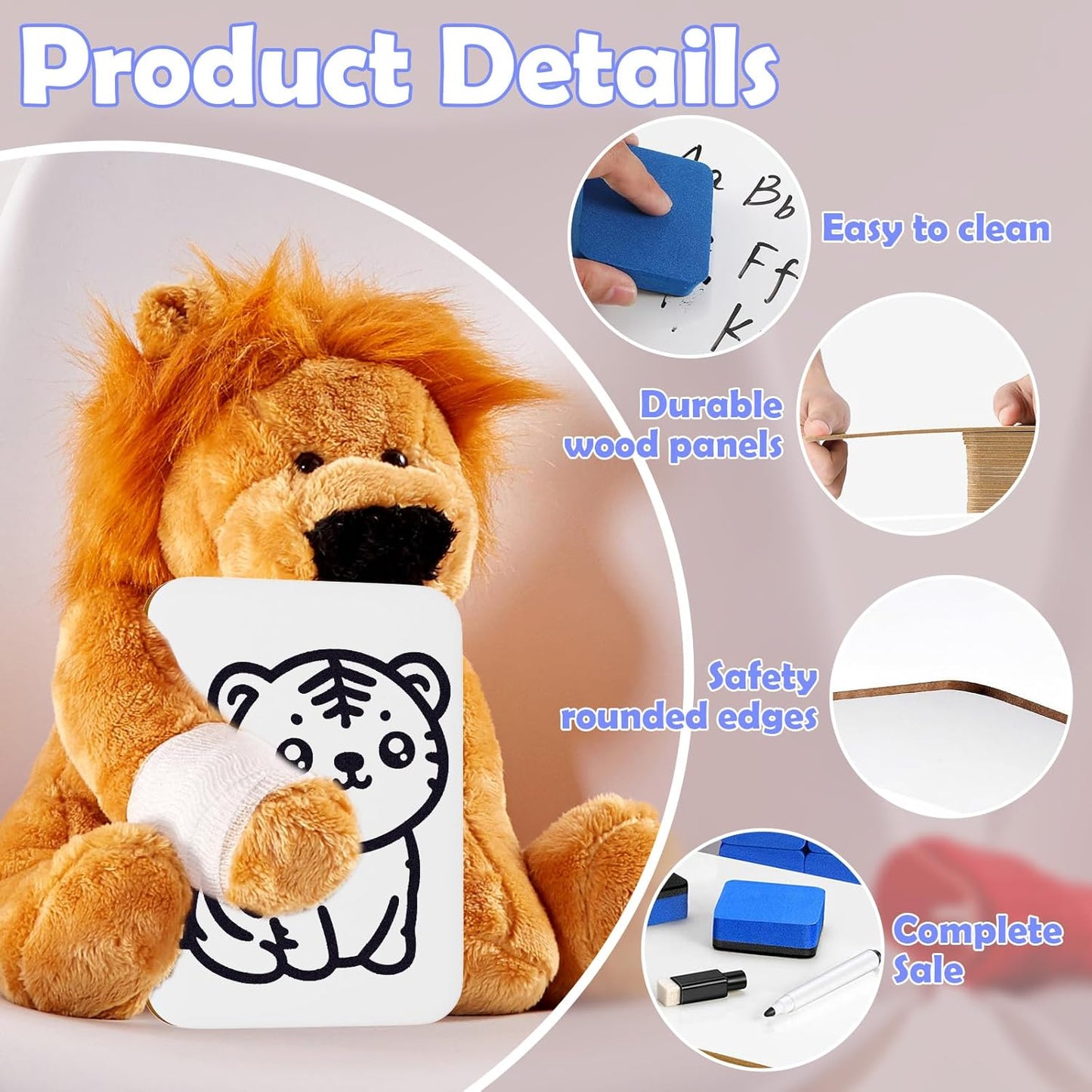 30 Pack Small White Board Dry Erase 5x7 Inch Mini Whiteboard Small Dry Erase Board with Markers Erasers Double Sided Dry Erase Lapboards for Students Teachers School Supplies Meeting Voting (30)