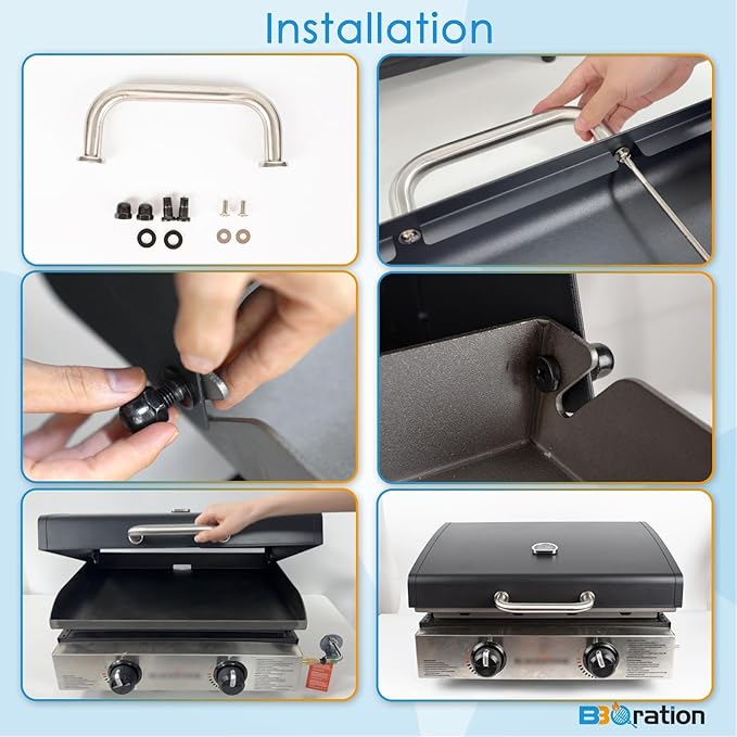 Upgrade Hinged Lid for Blackstone 1666 22 Inch Omnivore Griddles (2024 Model), Griddle Hard Cover Flat Top Lid for Blackstone 22" Griddle Lids 1666 2205 for Blackstones Tabletop Griddle Hood